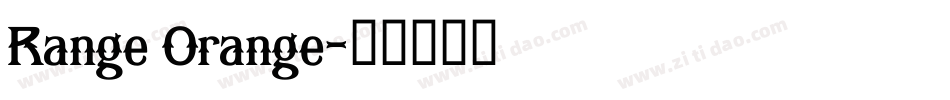 Range Orange字体转换